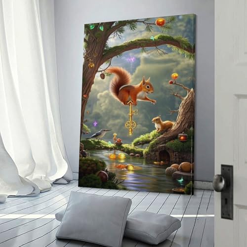 Toile imperméable écureuil MEFESE 3D poster résistant UV 30x45cm - 3