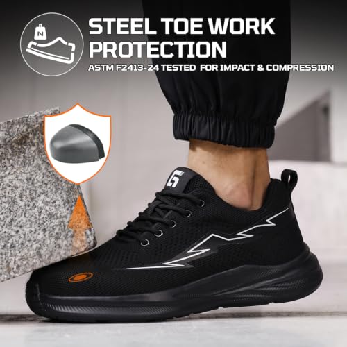 Image of Steel Toe Shoes for Men Lightweight Work Shoes Safety Sneakers