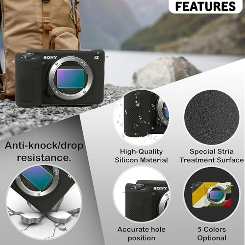 Funda para cámara Sony ZV-E1 silicona protectora negra miniatura 2