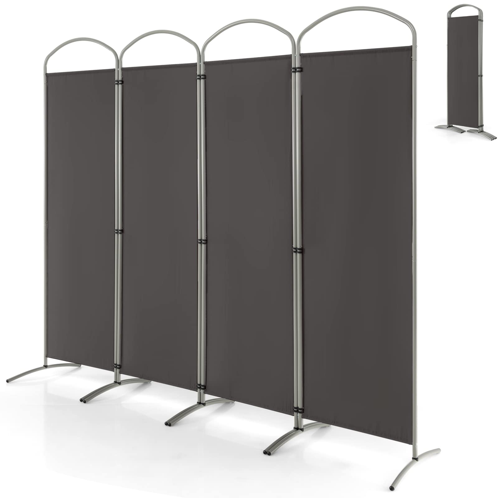 Multigot Folding Room Divider, 4/6-Panel Room Partition Protective Screens, Freestanding Wall Privacy Screen Protector for Living Room Bedroom Office