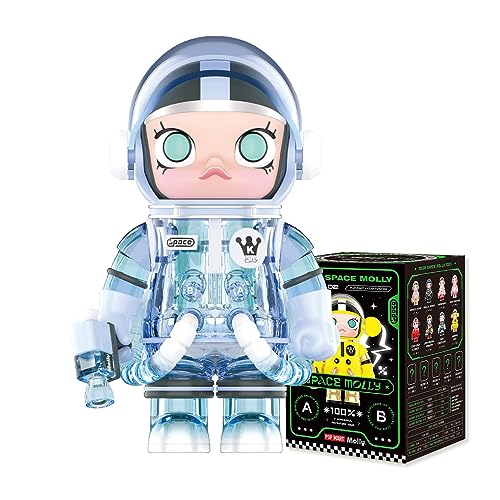 POP MART Mega Space Molly 100% Series-1PC Figura Aleatoria Figura de Acción Popular Figura Coleccionable y Adorable Juguete Artístico Regalo Creativo