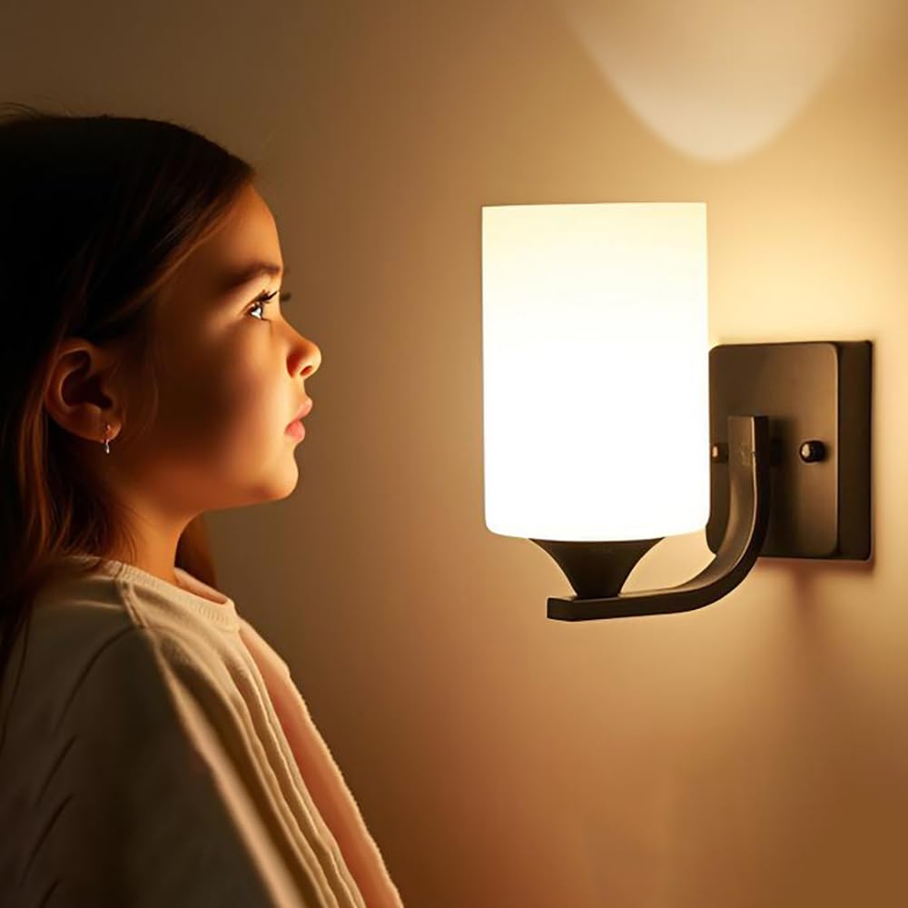 Wall Lights for Living Room Decoration, Wall Lamps for Bedroom, Diwali Home Decoration Items/Bedside/Mirror Side lamp (Metal Black Up & Down Lighting)