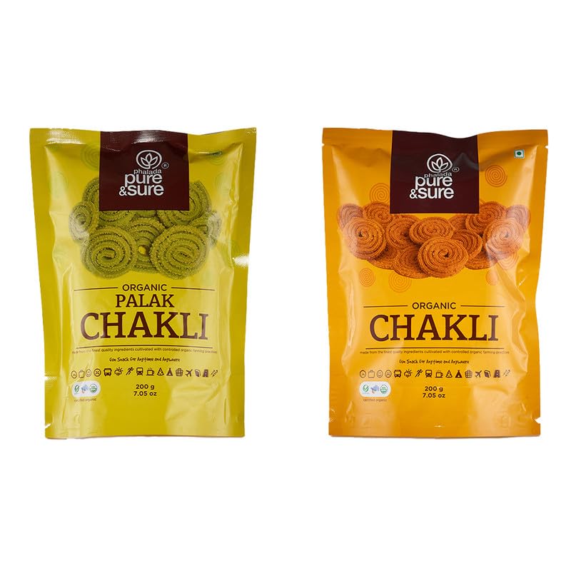 Phalada Pure & Sure Combo Pack of Organic Palak Chakli-200Gms + Organic Chakli (B0DH2B89K1) Amazon Price History, Amazon Price Tracker