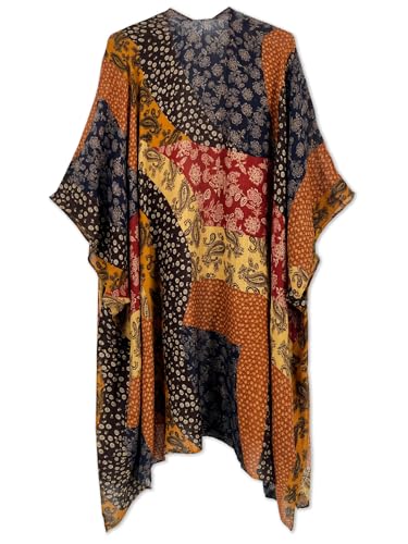 Image of Spicy Sandia Kimonos for Women Floral Beach Cover Up Loose Swimsuit Bathing Suit Coverup Cardigan for Summer Swimwear