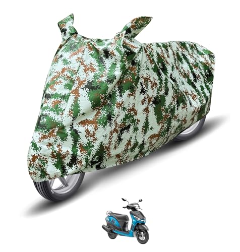 Image of Auto Hub Waterproof Scooty Cover Compatible with Yamaha Alpha Dustproof, UV Protection Two Wheeler Scooty Alpha Cover - Forest