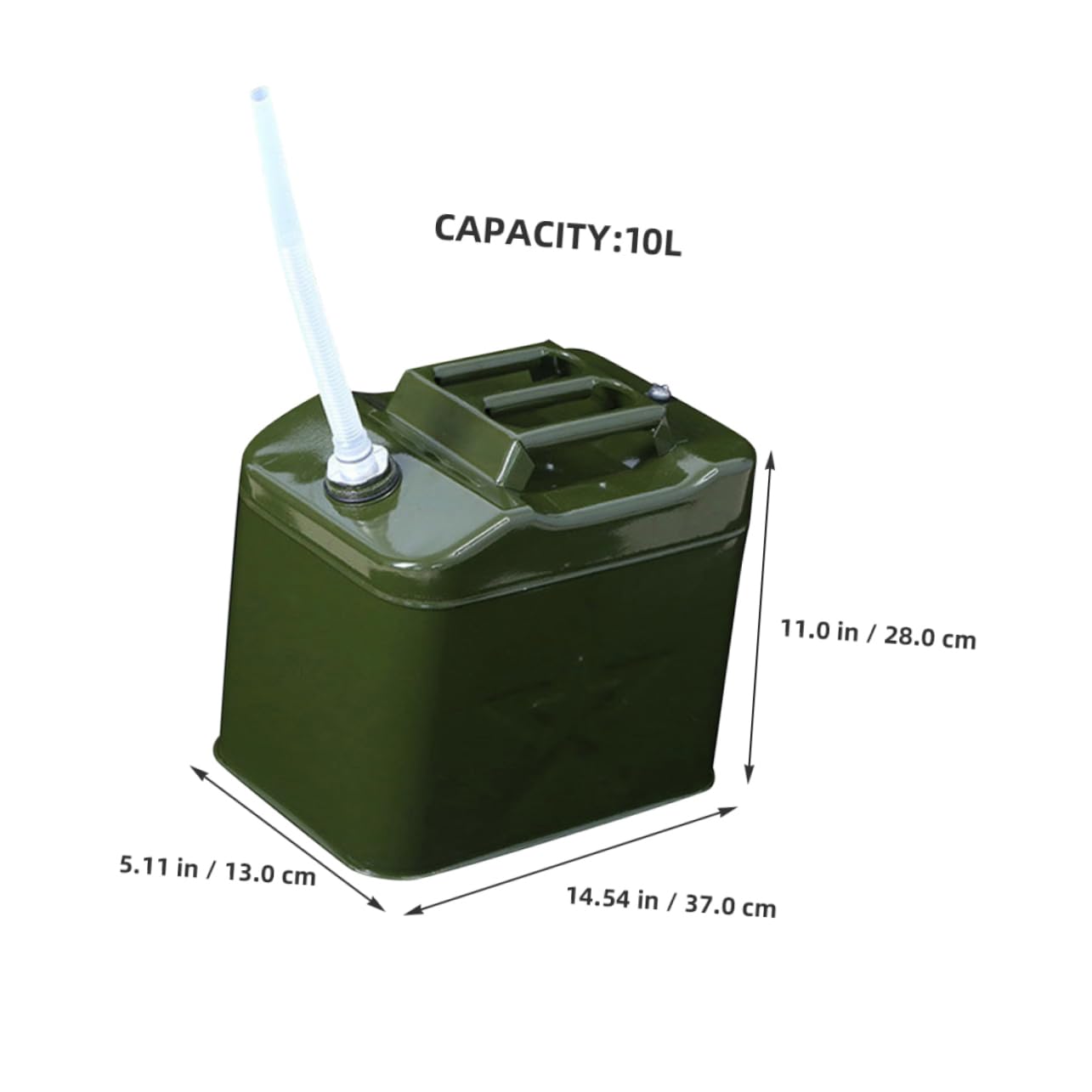 Tanque De Combustible Portátil Verde Para Uso Exterior Bidón De Gasolina De Repuesto Contenedor De Almacenamiento Para Aceite y Gasolina
