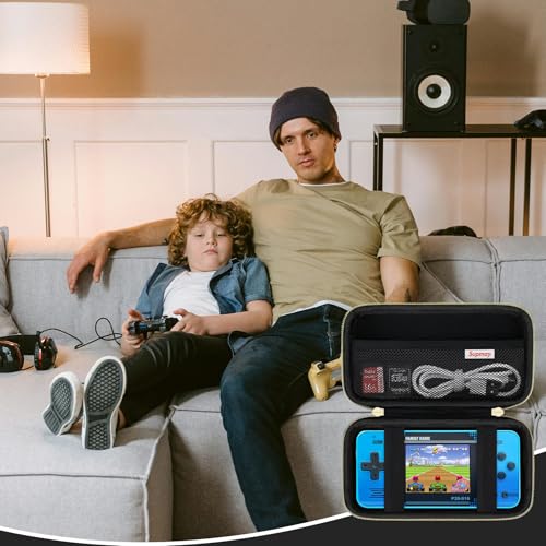 Supmay Carrying Case Compatible with WELLST·G Handheld Game for Kids -Preloaded 220 Retro Video Games, Portable Gaming Player Storage Holder Travel Bag with Mesh Pocket for USB Cable, Black - Image 8