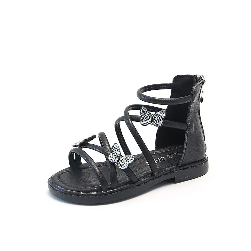 Simple Style Rear Zip Girl's Shoes Rubber Non-Slip Soft Sole Sandals