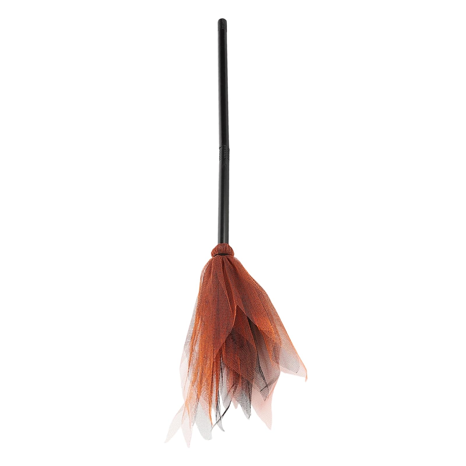 sugerou Halloween Witch Broom Prop, Detachable Mesh Wizard Broomstick for Cosplay Costume Party Stage Performance, Haunted House DecorationB