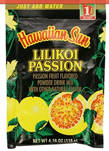 Hawaiian Sun Lilikoi Passion Powder Drink Mix 4.16 oz. (PACK OF 4 BAGS)
