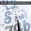 1 Inch Small Self Adhesive Vinyl Letter Number Symbol Stickers Kit,528 Pieces Alphabet Numbers Stickers for Mailbox, Water Bottle, Scrapbook, Notebook - Silver #2