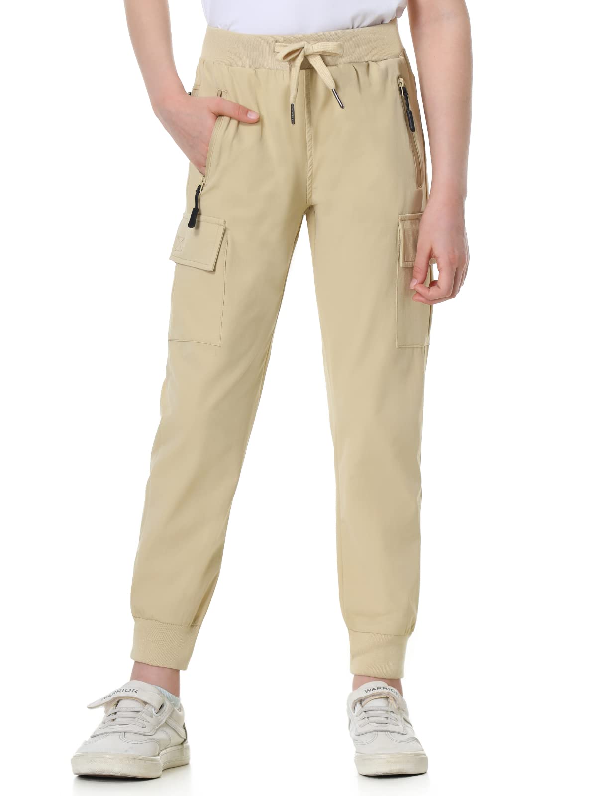 EXARUS Girls Joggers Cargo Pants Teen Dance Golf Hiking Slim Fit Woven/Knit
