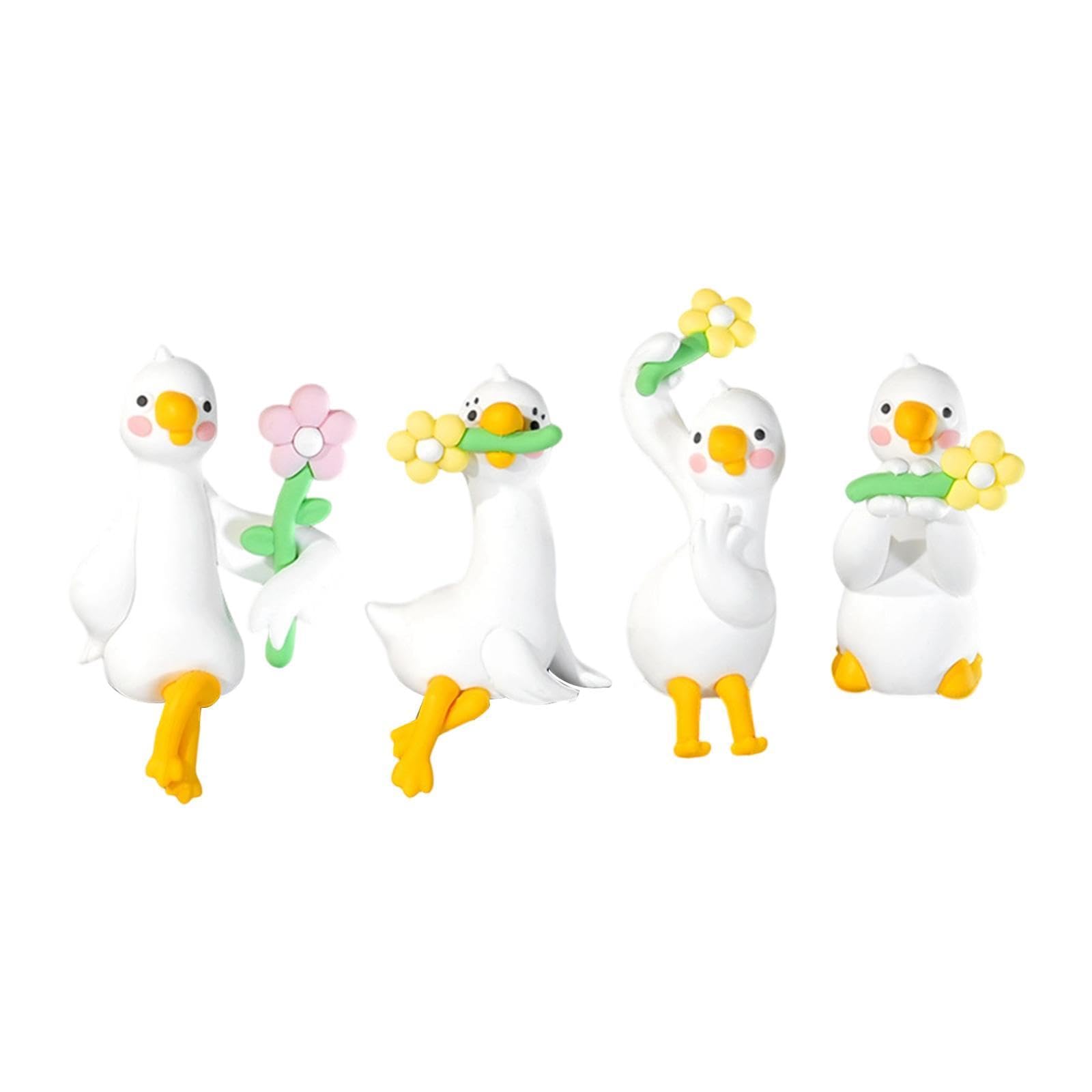 4 Mini Figuras de, Figuras de Animales para Escritorio,