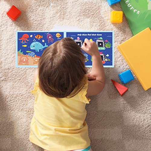 Livro ocupado da criança,Livro Montessori Tranquilo e Ocupado para Crianças - atividades educativas