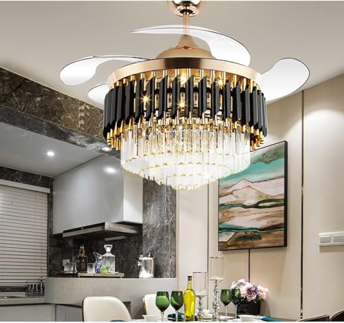 Image of oltao Gracy Smart Chandelier Ceiling Fan with BLDC Motor, Dimmable 3 Colour LED Light, Alexa & Google Home Compatible, Remote & App Control