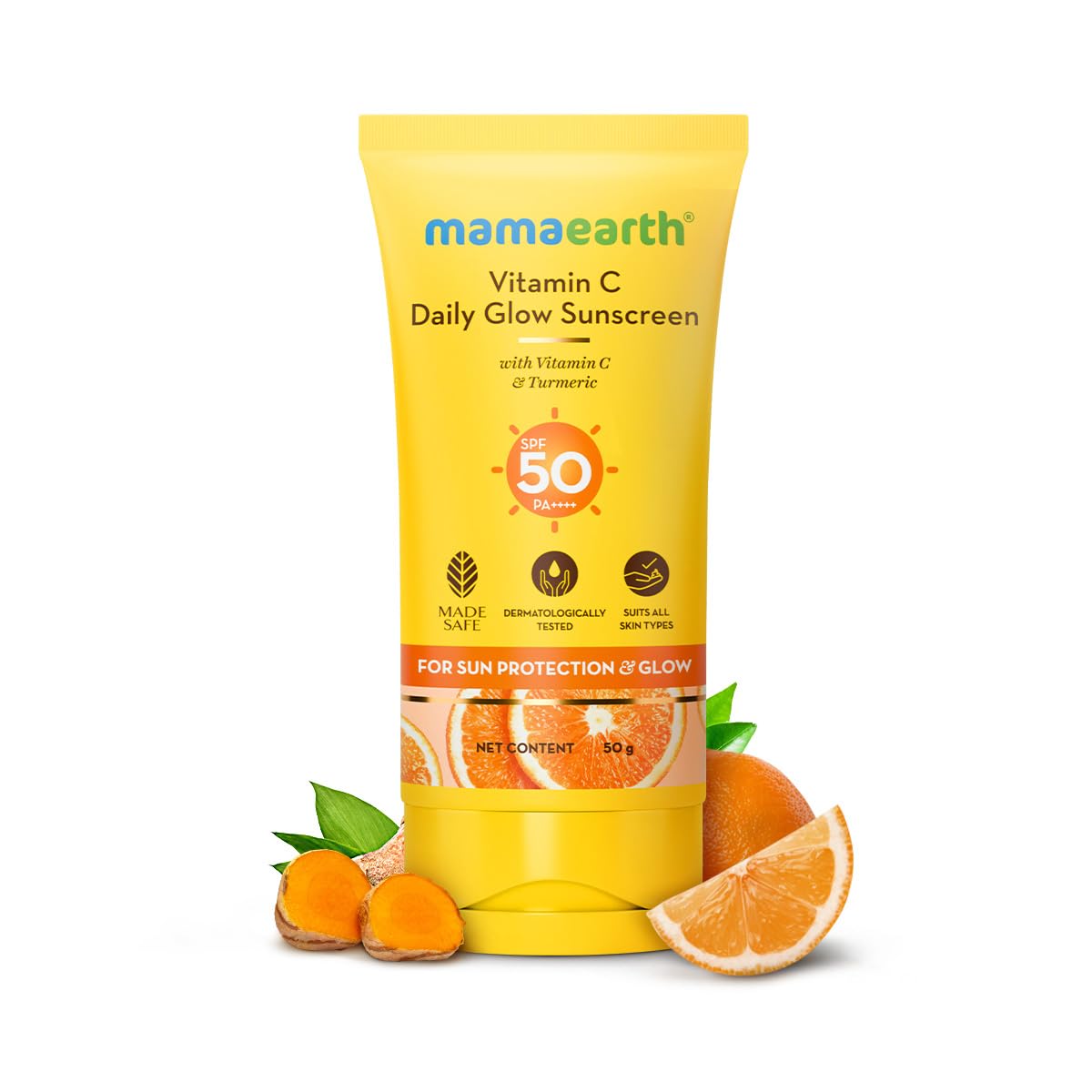 Mamaearth Vitamin C Daily Glow Sunscreen SPF 50 50g - Image 1