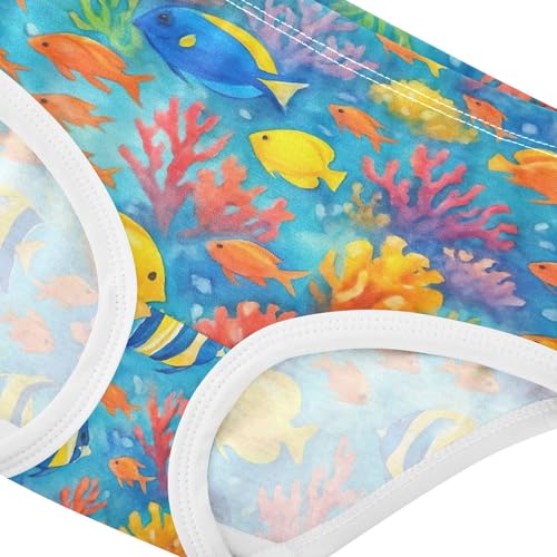 Joisal Vibrant Underwater Coral Fish Toddler Girls Underwear 2t Cotton Panties for Girl Fun Briefs Undies Kids4