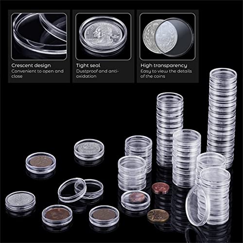 10 cápsulas transparentes para monedas 33mm 10 piezas miniatura 4