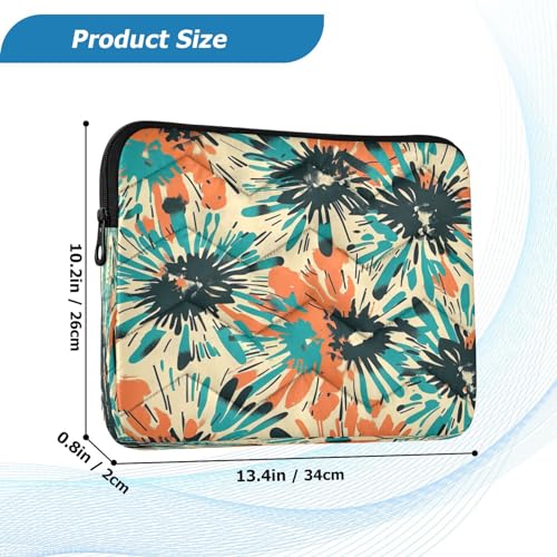 Funda para portátil 13-14 pulg. patrón floral impermeable miniatura 3