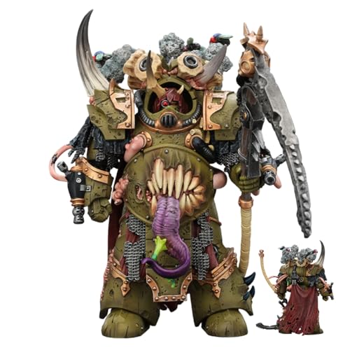 Image of JOYTOY Death Guard Warhammer 40k 1 /18 Action Figure Death Guard Deathshroud Terminator Champion Collectible Gifts,Toys for Kids 15+ and Adults 5.51-inch