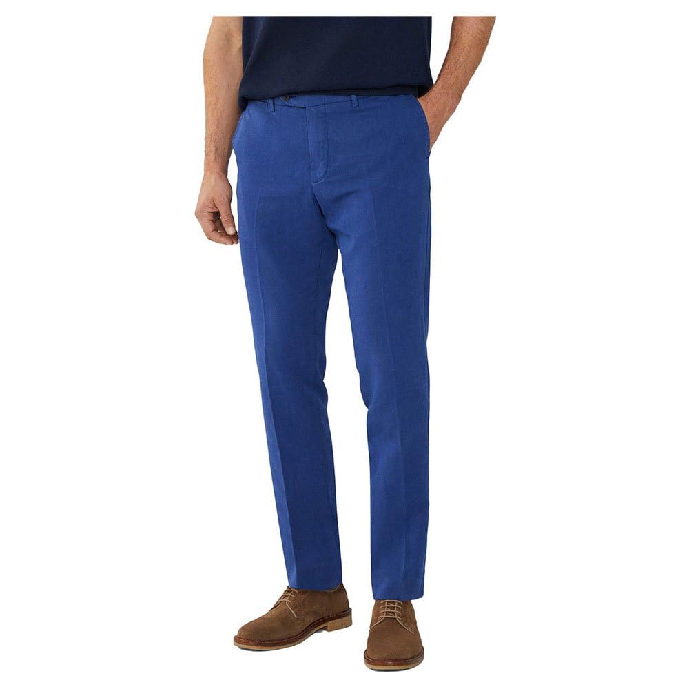 Hackett London Men's GMD Texture 5Pkt Trouser, Blue (Blue Print), 33W/28L