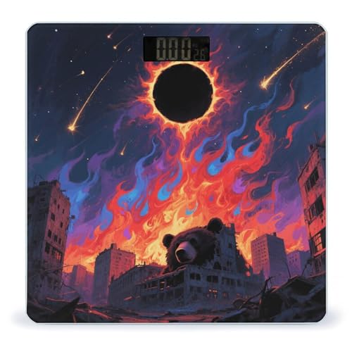Báscula Digital de Baño Boho Sun con Pantalla LCD y Vidrio Templado miniatura 1