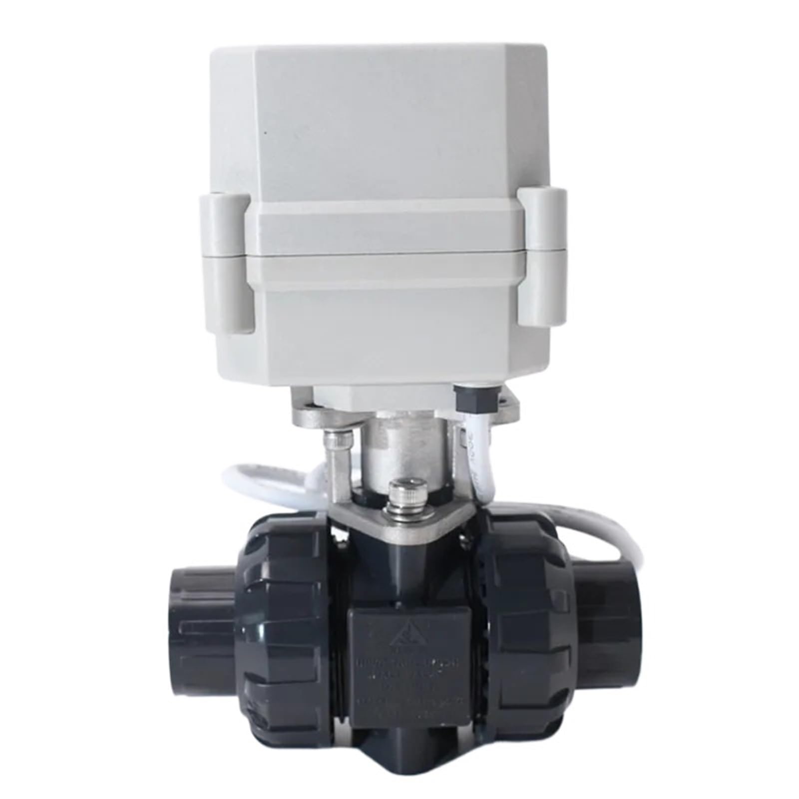 PXQCHAVLN 1/2'' DN15 2-Way BSP/NPT/Non-thread UPVC Double Union Electric Ball Valve 9-24VAC/DC Failsafe NO/NC