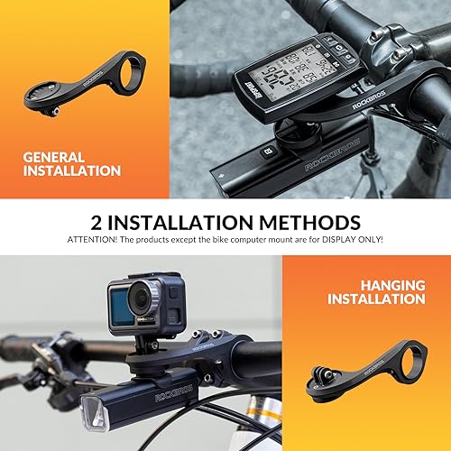 ROCKBROS Bike Computer Mount GPS Mount Compatible with Garmin, iGPSPORT for Bike Handlebar 25.4-31.8mm Road MTB Bike Accessories - Image 2
