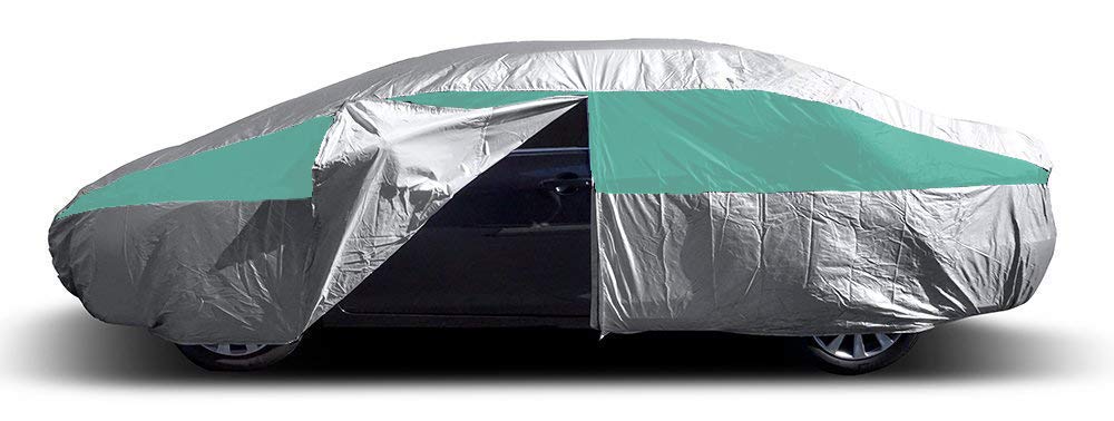 Titan Brilliant Color Poly 210T Car Cover for Sedans 186-202 Waterproof UV Protection Scratch Resistant Driver-Side Zippered Opening — view 3