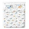 Jay Franco Bluey & Bingo Queen Comforter Set - 7 Piece Bedding Includes Sheet Set & Pillow Covers - Super Clouds & Stars Cozy Bedding #5