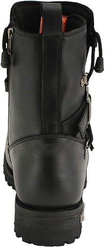 Miniatura 7 de Milwaukee Leather MBM9076 - Botas de cuero para hombre con realce de hebilla, color negro, talla 14