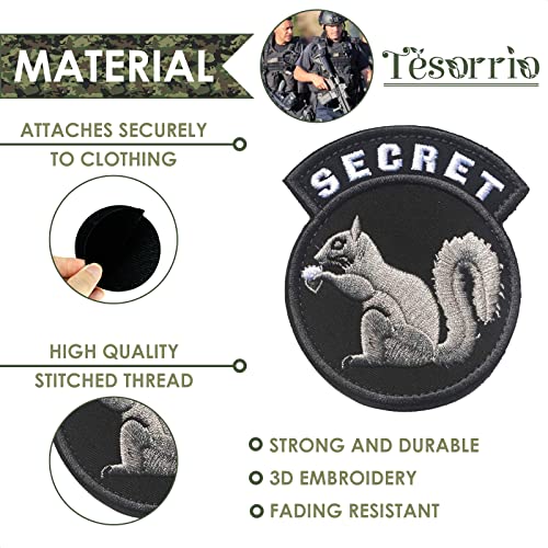 Secret Squirrel Patch Police Backpack Hook - Swat Iron On Patch Military Patches Air Force Police Badge Military Clothing Patch - Decorative Squirrel Jacket Hook Back Patch Army Hat Patches Hook #TOP2