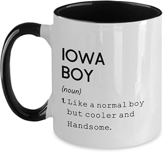 Iowa Boy Definition Coffee Mug State Of Iowa Iowa Boy Tea Cup Long Distance Friendship Housewarming Present