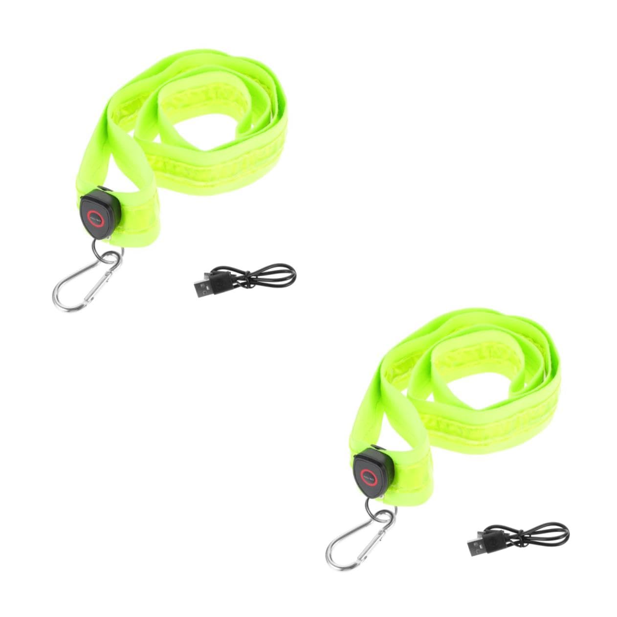 ibasenice Bretelles croisées Lumineuses Bande LED Ceinture d'épaule Ceinture LED Bracelet Lumineux de Course de Nuit Sangle de Bande réfléchissante Nylon Green