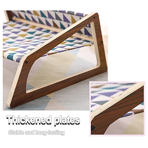 Sofá De Rede Para Gatos De Madeira, Cama Para Animais De Estimação, Cadeira De Balanço Sofisticada E