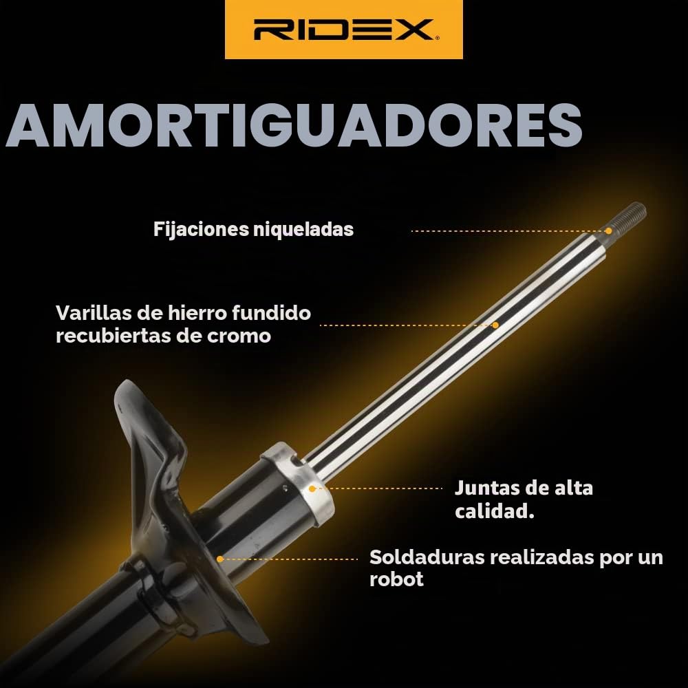 RIDEX 854S1582 2x Amortiguador Delantero Izquierda Delantero Derecha Delantero Compatible con VOLVO V50 545