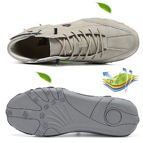 Boxpopla Explorer Waterproof Lightweight Unisex Outdoor Shoes For Hiking Camping & Driving,All Season High Top Chukka Boots Non-Slip Breathable Women/Men Italian Handmade Sports Shoes thumb #2