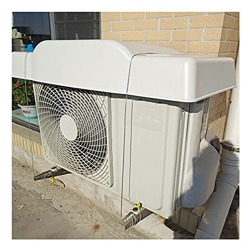 Rygcrud Klimaanlagen-Schutzabdeckung (4 Mm PVC) Für Außeneinheiten, Überdachung Für Outdoor-Ausrüstung Für Mini-Split-Wärmepumpe, Kondensator, Kompressor (Farbe : Weiß, Größe : 43.3x18.1x5.9in)