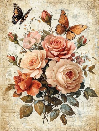 DIY Diamond Art Rose Papillon pour illuminer votre salon avec une décoration murale en strass