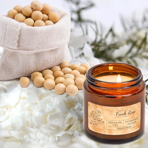 Fulasofia Scented Candles Gift for Women, Soy Wax Candles of Honey, Rose and Lavender, 3.5oz Natural Soy Wax Candle, Promotes Sleep, Relieves Stress, Candles Gift Set for Birthday, Christmas Yoga Bath - Image 3
