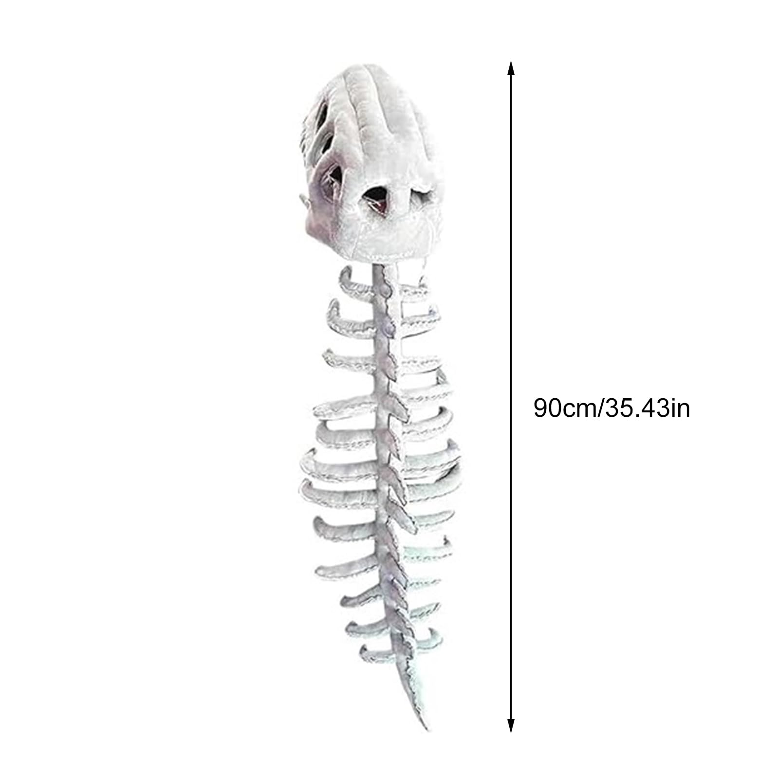 Kostium szkieletu dinozaura 3D na Halloween, realistyczne nakrycie głowy dinozaura (90 cm)