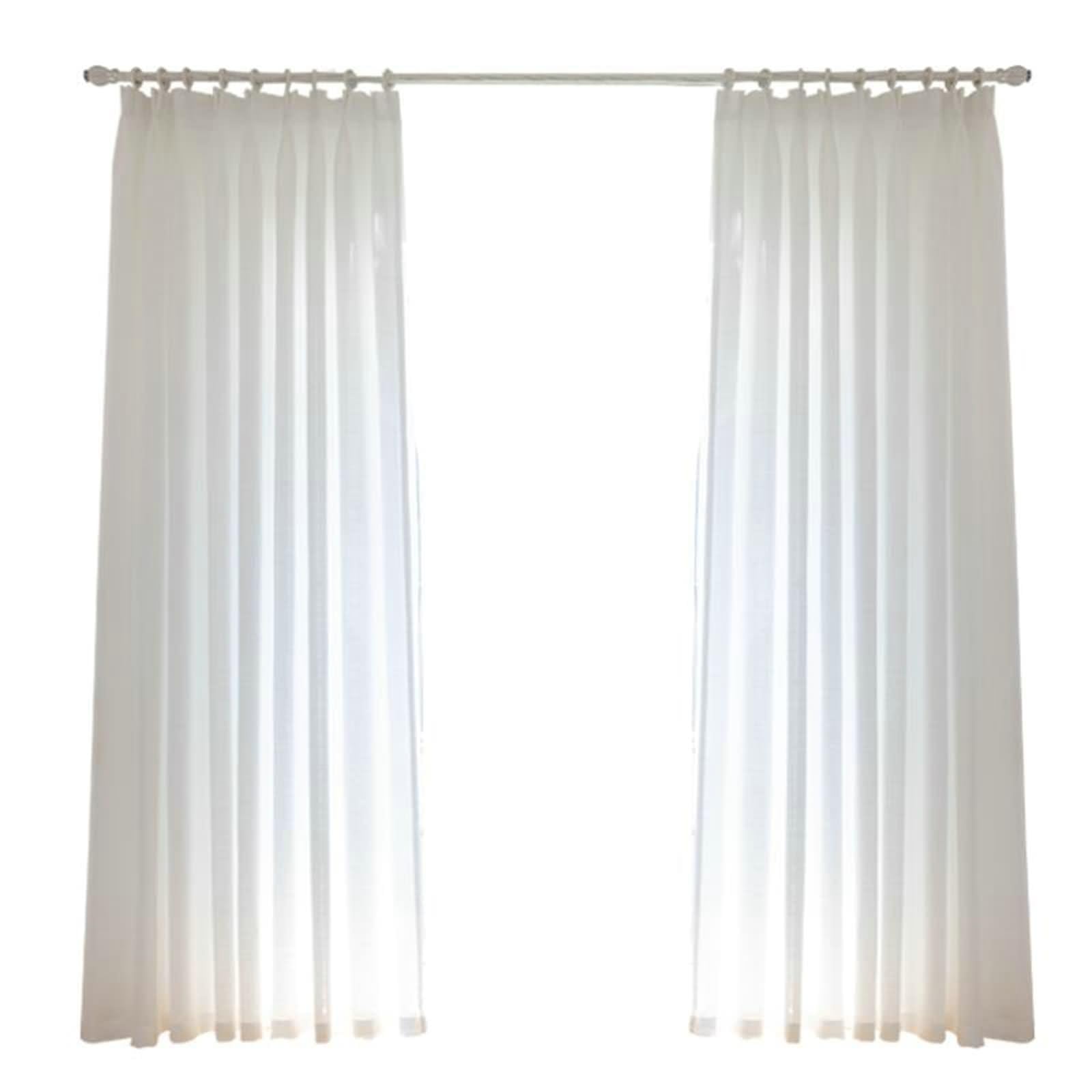 Weiche weiße Hochzeitsvorhänge, 2 Paneele, einfarbig, Polyester, 86 x 183 cm (B x L), ideal für Veranstaltungen im Innen- und Außenbereich, elegantes Deko-Zubehör