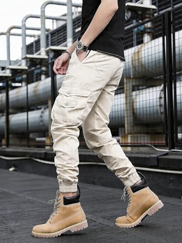 Image of Lymio Cargo for Men | Cotton Cargo Pant | Drawstring Waist Pant (Also Available in Plus Sizes)(09-12)