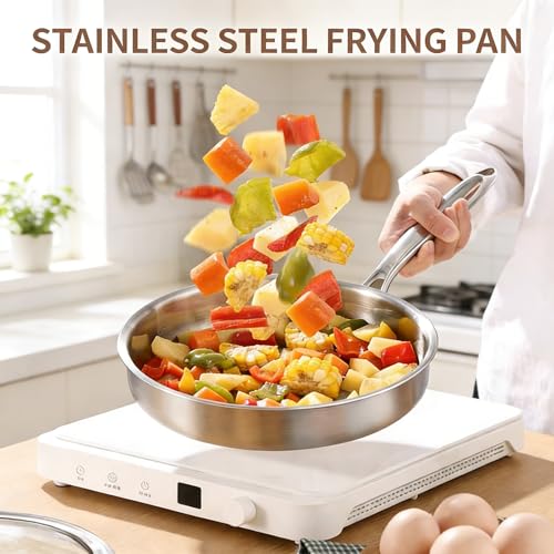 Sartén Wok de Acero Inoxidable 316 con Tapa 8.66 in miniatura 3