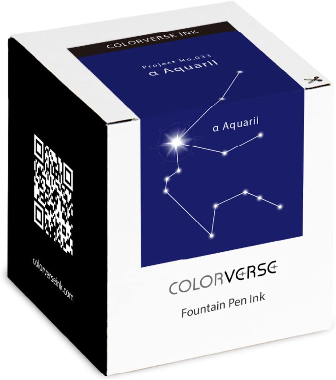 Colorverse Fountain Pen Ink Blue α Aquarii 65ml Dye-Based Ink Project Series