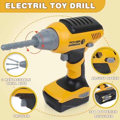 Wishalife T028 Kids Tool Set - Toddler Tool Set With Kids Tool Box, Toy Tool Set With Electric Toy Drill thumb #3