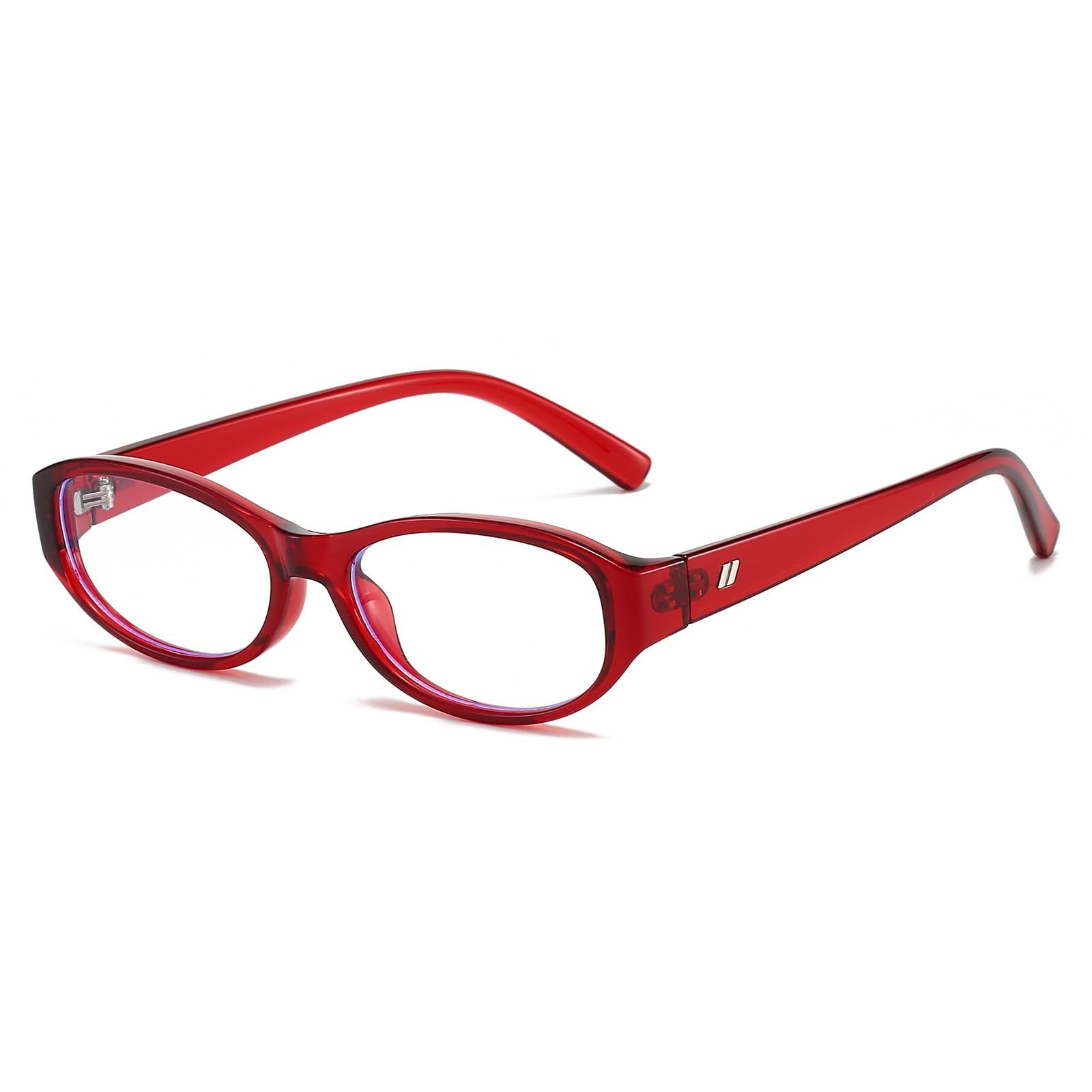 LJCZKA Oval Blue Light Blocking Glasses for Women Retro Small Oval Frame Glasses Y2K Clear Lens Computer Eyeglasses-image-31