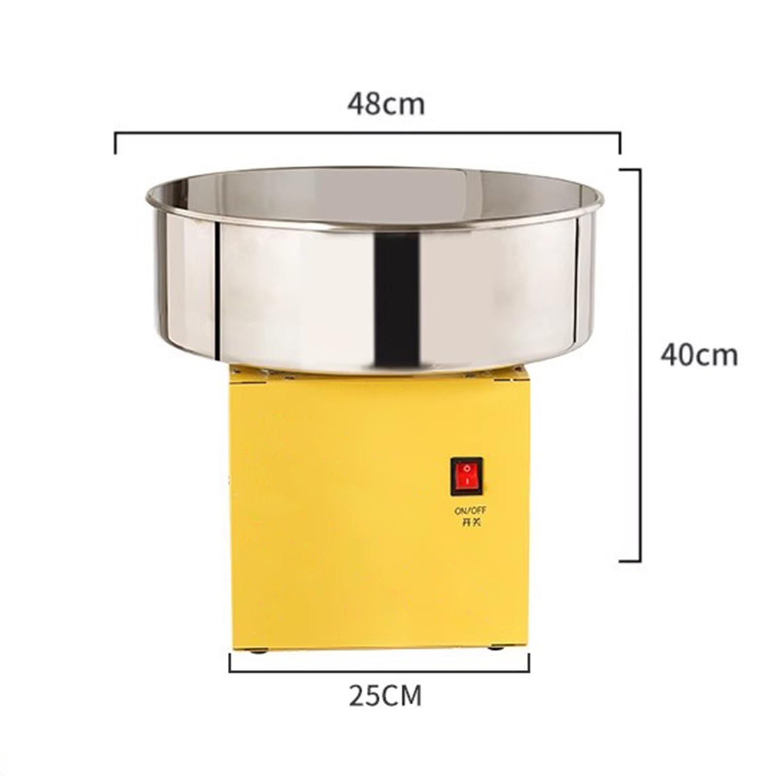 máquina de algodón de azúcar Máquina de algodón azúcar, Uso Comercial, máquina Elegante Completamente automática for emprendimiento y establecimiento Puestos(Yellow)