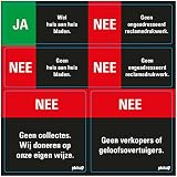 Pickup Picto vinyl 15x15cm. Ja/Nee Sticker WEL of GEEN Reclame huis aan huis