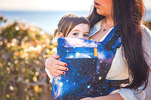 Beco Toddler Carrier With Extra Wide Seat, 100% Cotton Toddler Carrying Backpack Style And Front-Carry, Lightweight & Breathable Child Carrier, Toddler Sling Carrier 20-60 Lbs (Carina Nebula) #TOP3